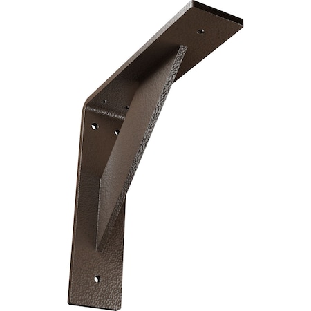 Ekena Millwork Traditional Steel Bracket, Hammered Brown 2"W x 8"D x 8"H BKTM02X08X08TRHBR